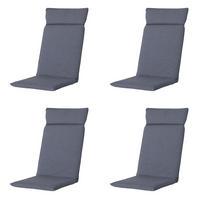 GARTENSTUHLKISSEN Manchester 120/50 cm 4er-Set - Grau, Textil (50/8/120cm) - Madison