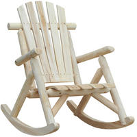 HOUPACÍ křeslo 96/66/98 cm přírodní z jedlového dřeva s ergonomickým sedákem - přírodní, kompozitní dřevo (66/98/96cm) - OKWISH