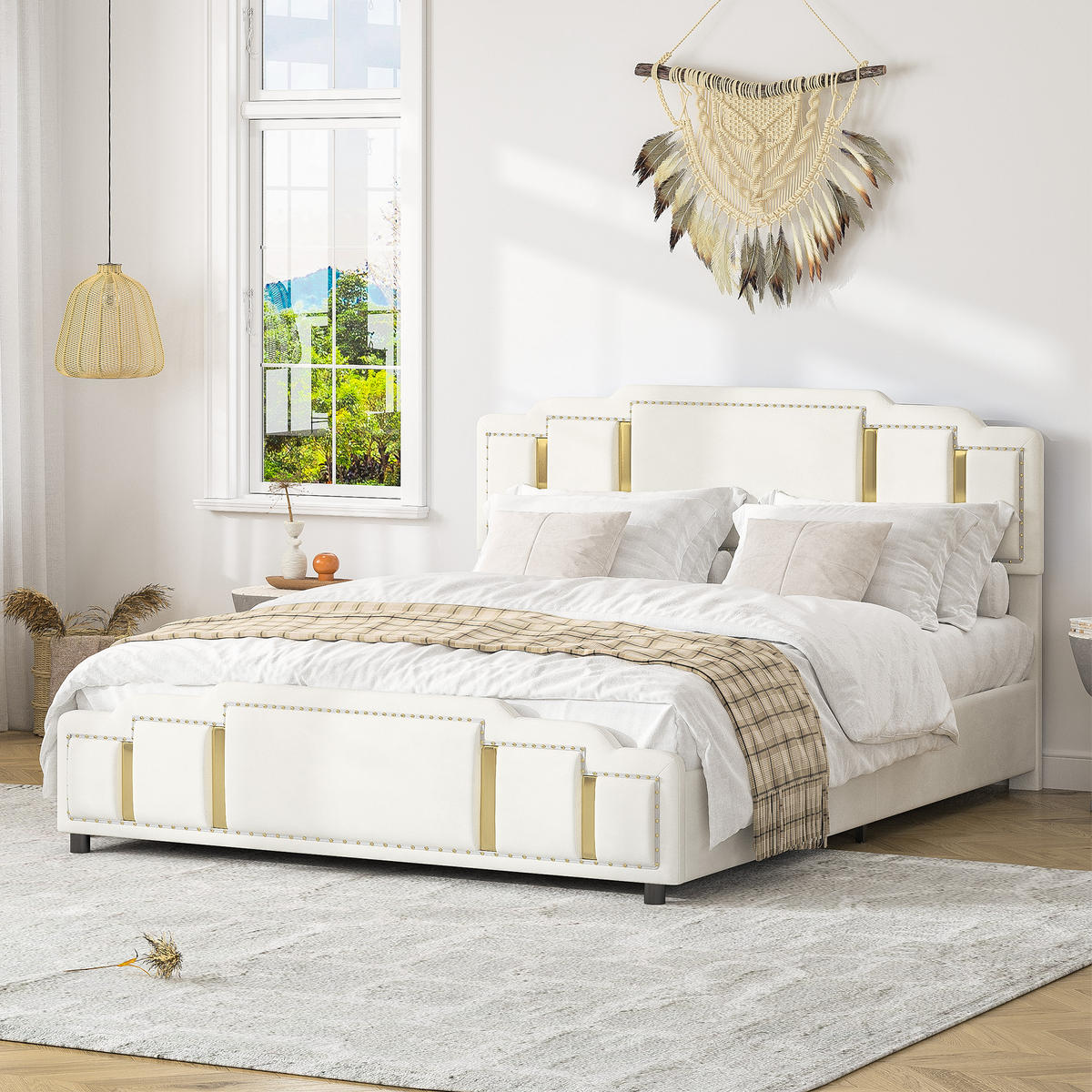 STAURAUMBETT 140/200 cm DE-33074 mit LED und Stauraum Beige - Beige, Metall (140/200cm) - ComfortXL