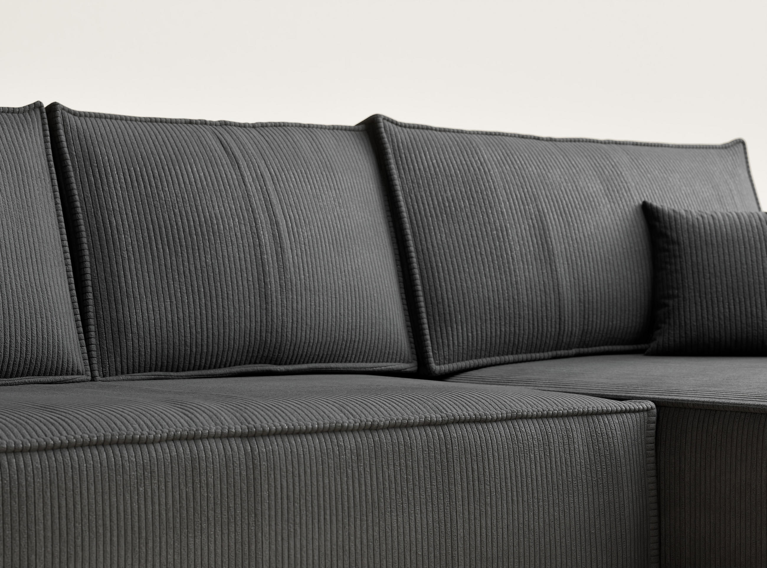 Thumbnail - Maison de Reve Ecksofa, Anthrazit, Textil, 5-Sitzer, Füllung: Schaumstoff, L-Form,L-Form, 294x185 cm, Oeko-Tex® Standard...