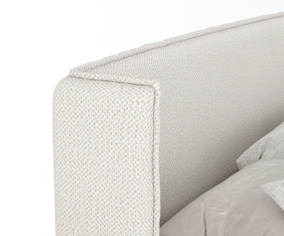 BOXBETT Monpelli Beige 140/200 cm mit Matratze und Topper - Beige/Schwarz, Holz/Holzwerkstoff (140/200cm) - Maison de Reve