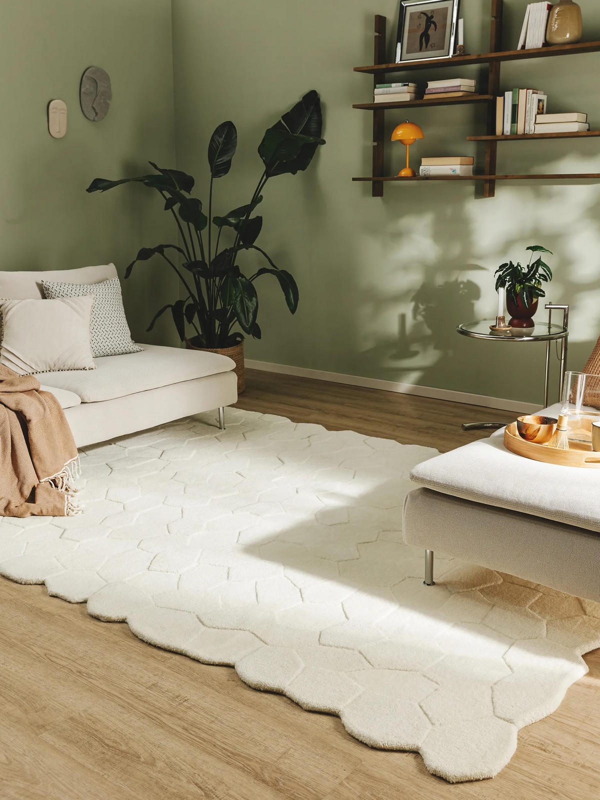 WOLLTEPPICH Camino Ivory 120x170 cm - Creme, Textil (120/170cm) - benuta Pure