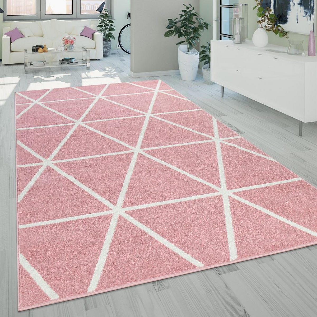 KURZFLORTEPPICH 200/280 cm Stella 401 - Pink, Textil (200/280cm) - Paco Home