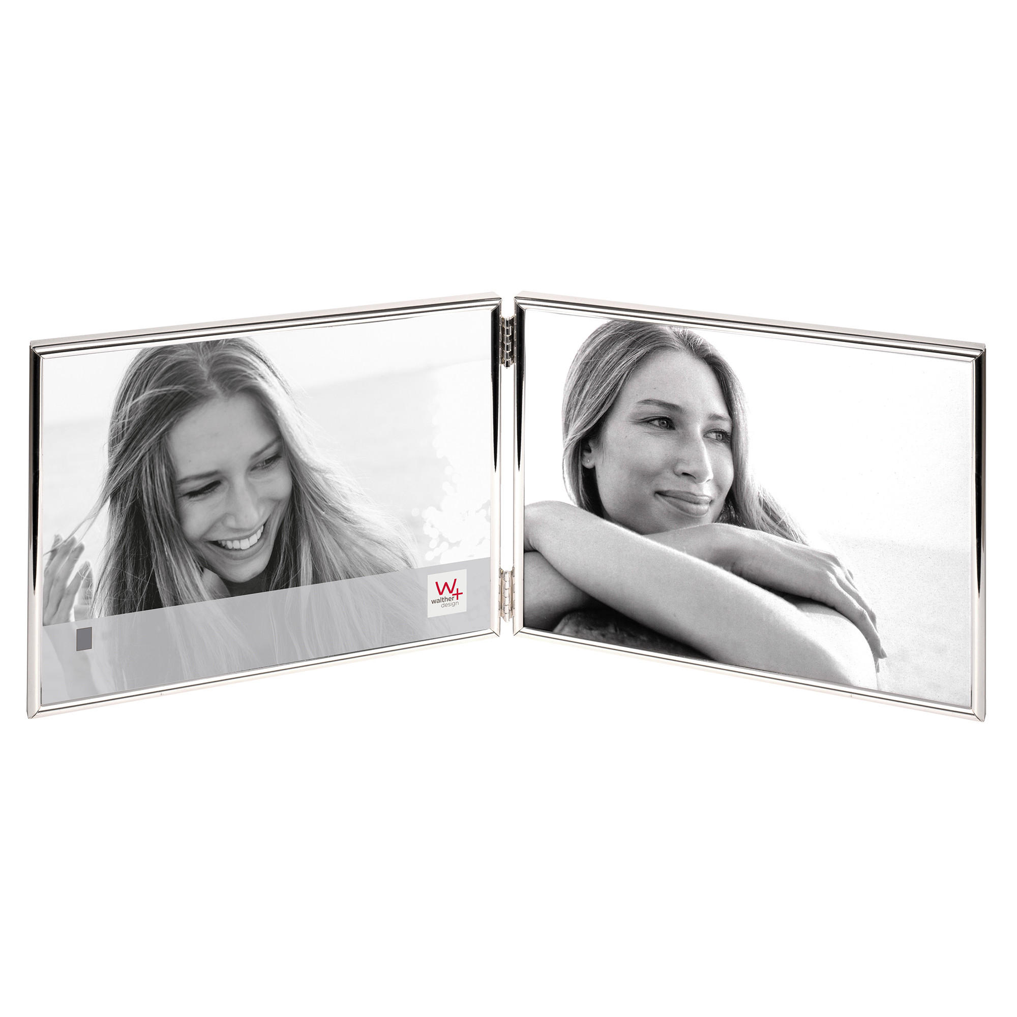 BILDERRAHMEN Chloe 2x9x13 cm, Querformat, silber - Silberfarben, Metall (13.7/9.9/1cm) - EMIX24