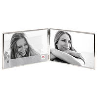 BILDERRAHMEN Chloe 2x9x13 cm, Querformat, silber - Silberfarben, Metall (13.7/9.9/1cm) - EMIX24