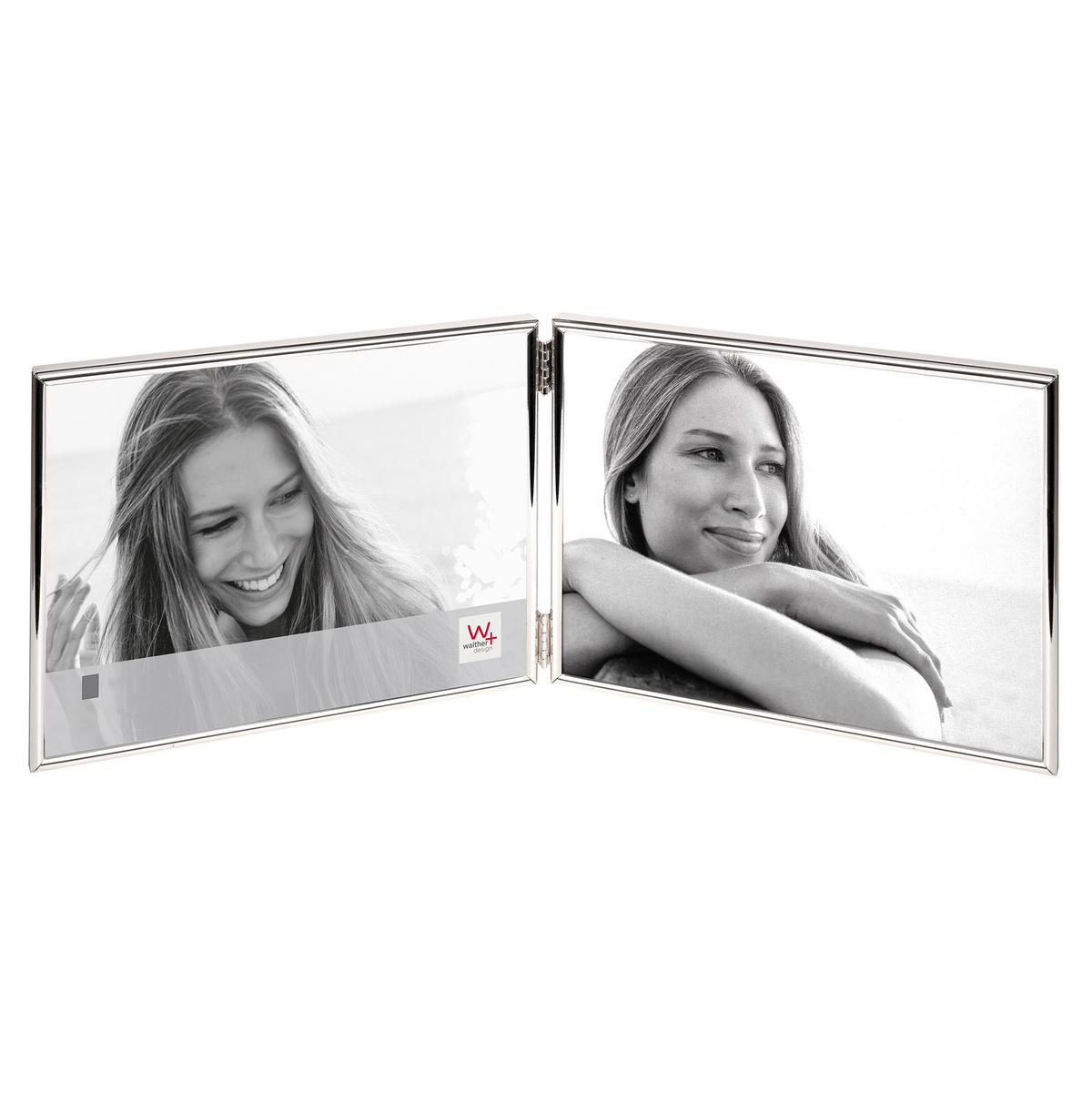 BILDERRAHMEN Chloe 2x9x13 cm, Querformat, silber - Silberfarben, Metall (13.7/9.9/1cm) - EMIX24