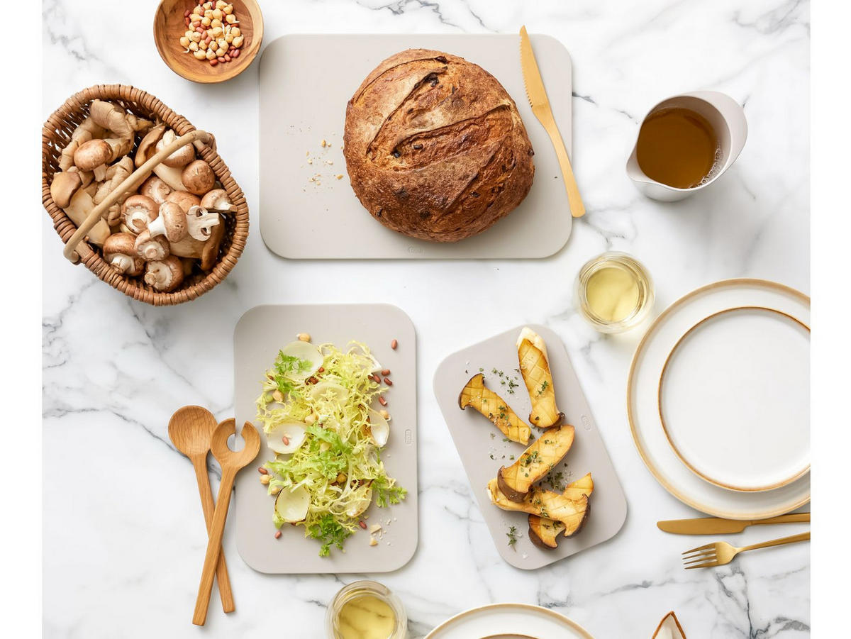 SCHNEIDEBRETTER-SET Choptima humus - Beige, Kunststoff (35/26cm) - Rosti