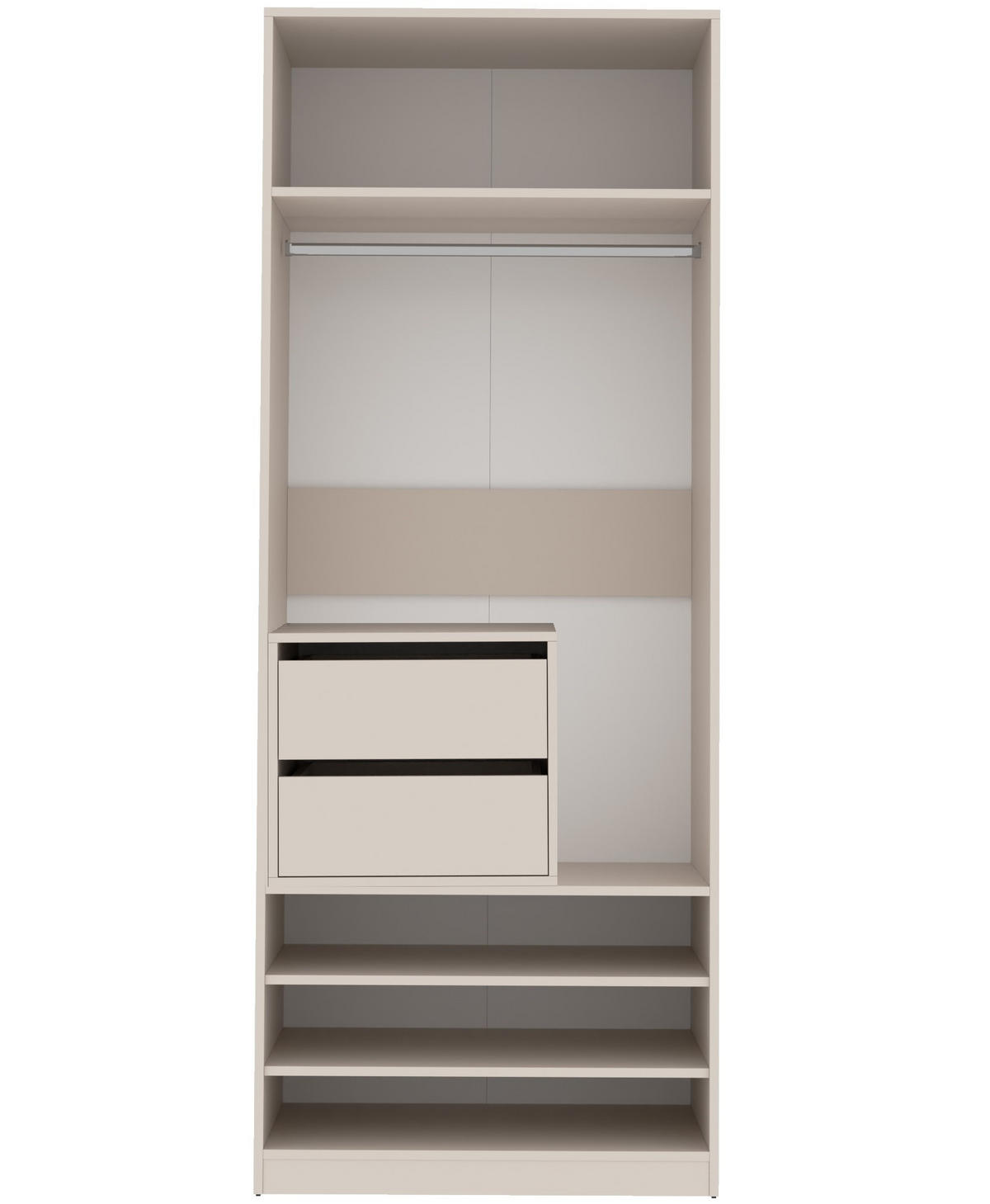 GARDEROBENSCHRANK OFFEN TRES 14C CASHMERE 80/206/51 cm - Kaschmir, Holzwerkstoff (80/206/51cm) - Marmex Möbel