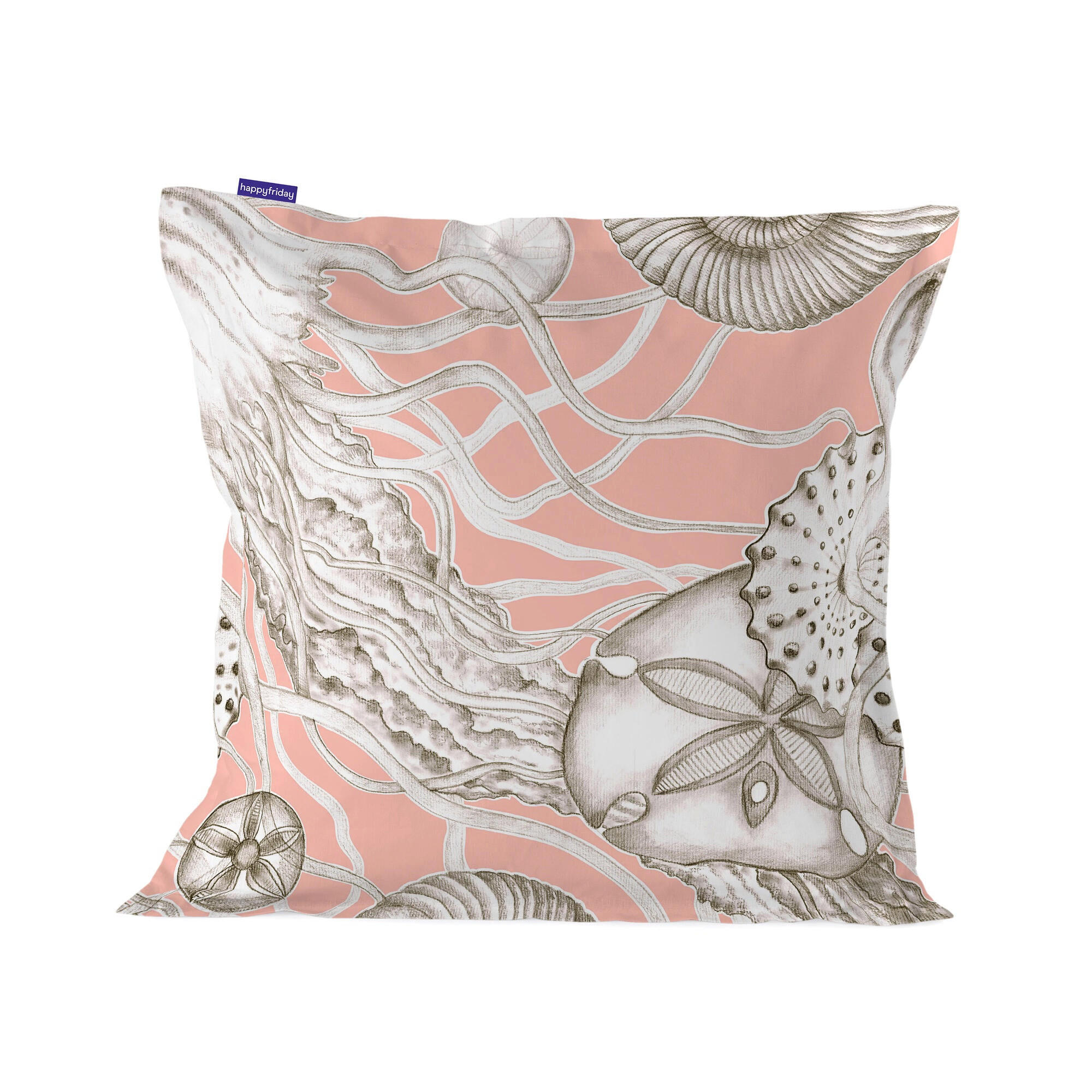 KISSENBEZUG coral reef 60x60 cm mehrfarbig - Multicolor, Textil (60/60cm) - Happy Friday