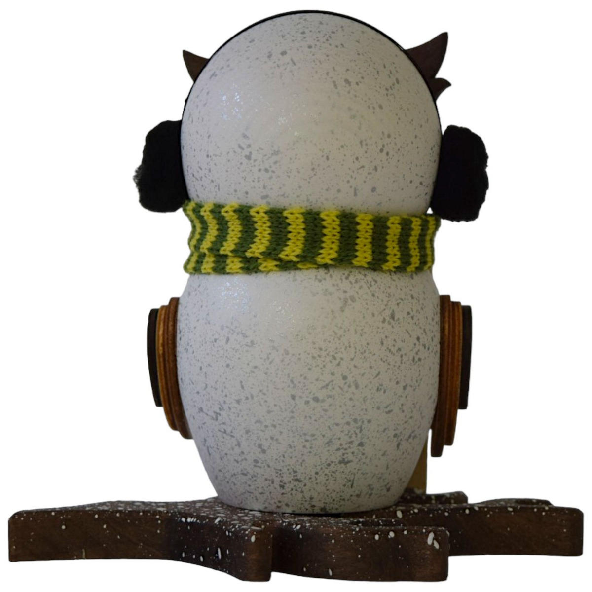 RÄUCHERFIGUR Eule mit Thermometer 15 cm - Multicolor, Holz (10/15/10cm)