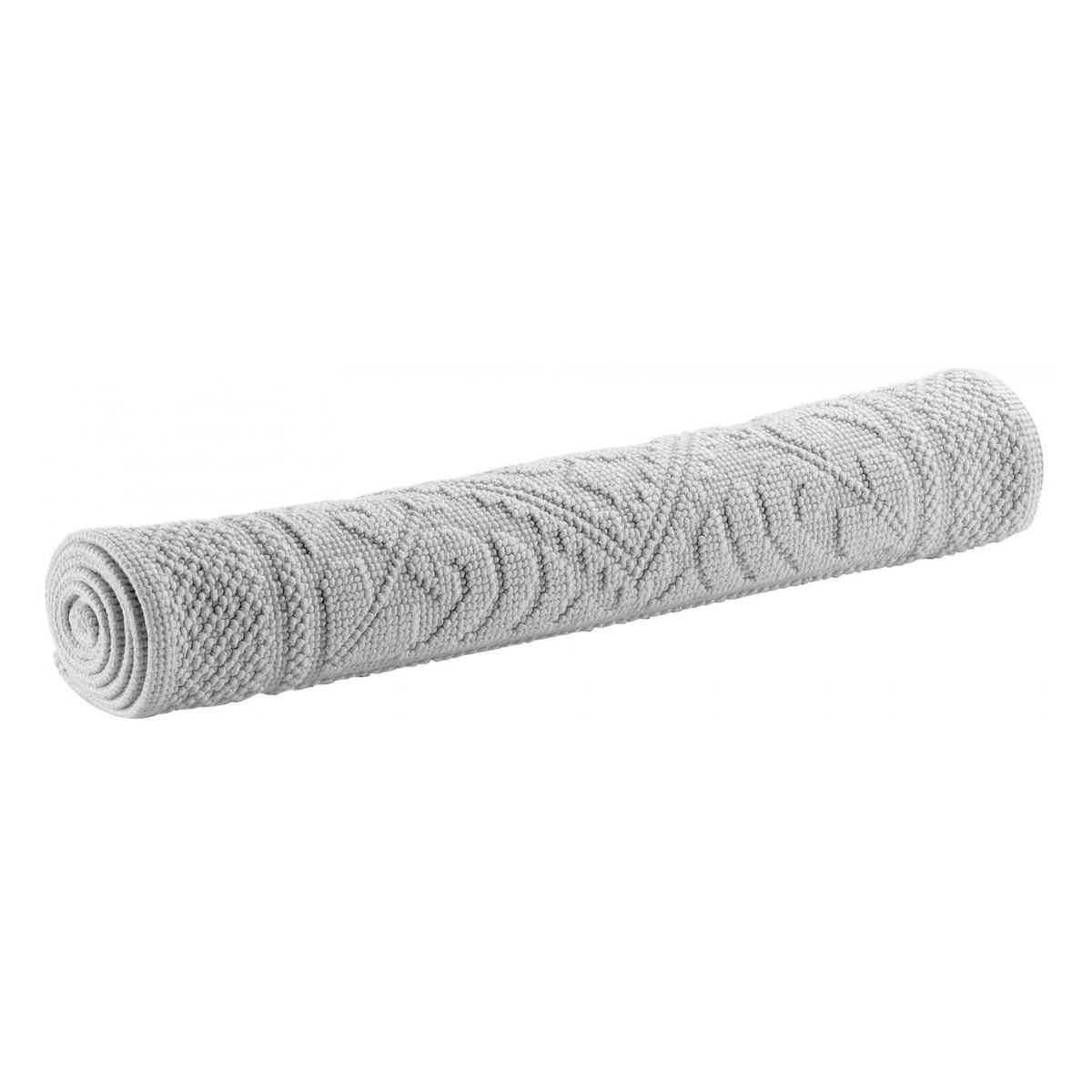 BADEMATTE Enzo perlweiß 54 x 64 cm - Hellgrau, Textil (54/64cm) - Vivaraise