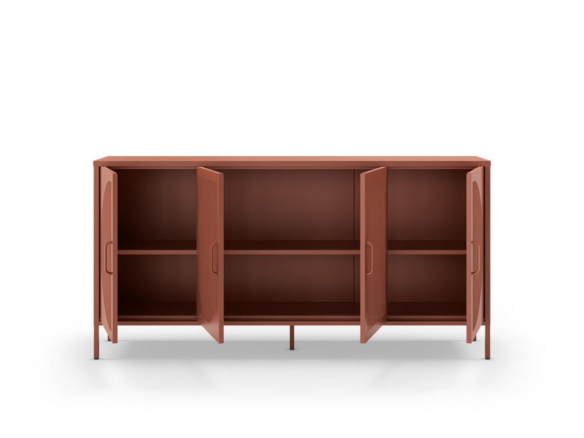 KOMMODE Tayra Braun 160/40/90 cm - Braun, Metall (40/90/160cm) - Drawer