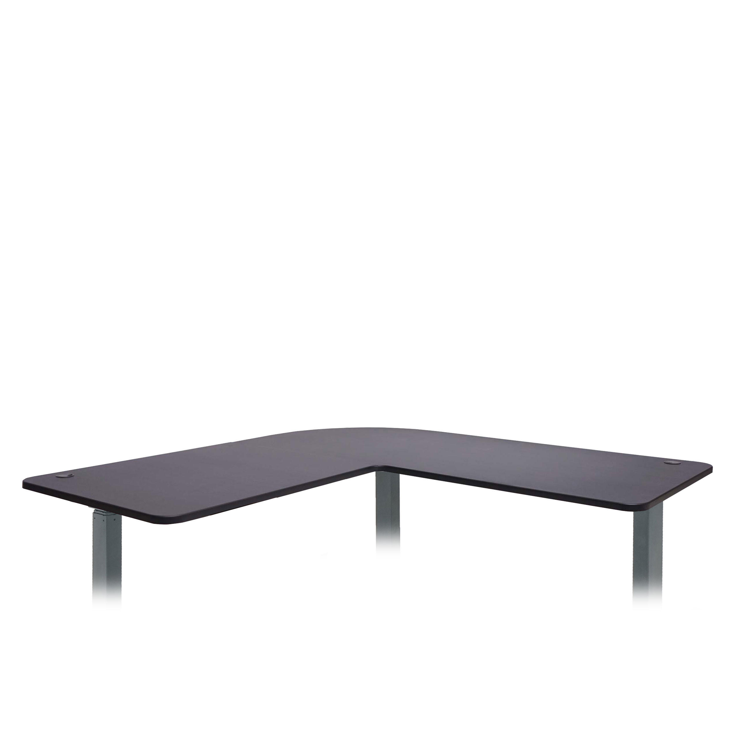 TISCHPLATTE FÜR ECK-SCHREIBTISCH Schwarz - Schwarz, Holz (97/177/2cm) - MCW