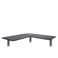 TISCHPLATTE FÜR ECK-SCHREIBTISCH Schwarz - Schwarz, Holz (97/177/2cm) - MCW