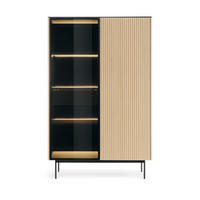 VITRINE VELLUTO 146,6 / 107,1 cm in Eichefarben - Eichefarben, Holzwerkstoff (107.1/146.6/39cm) - MASSENO