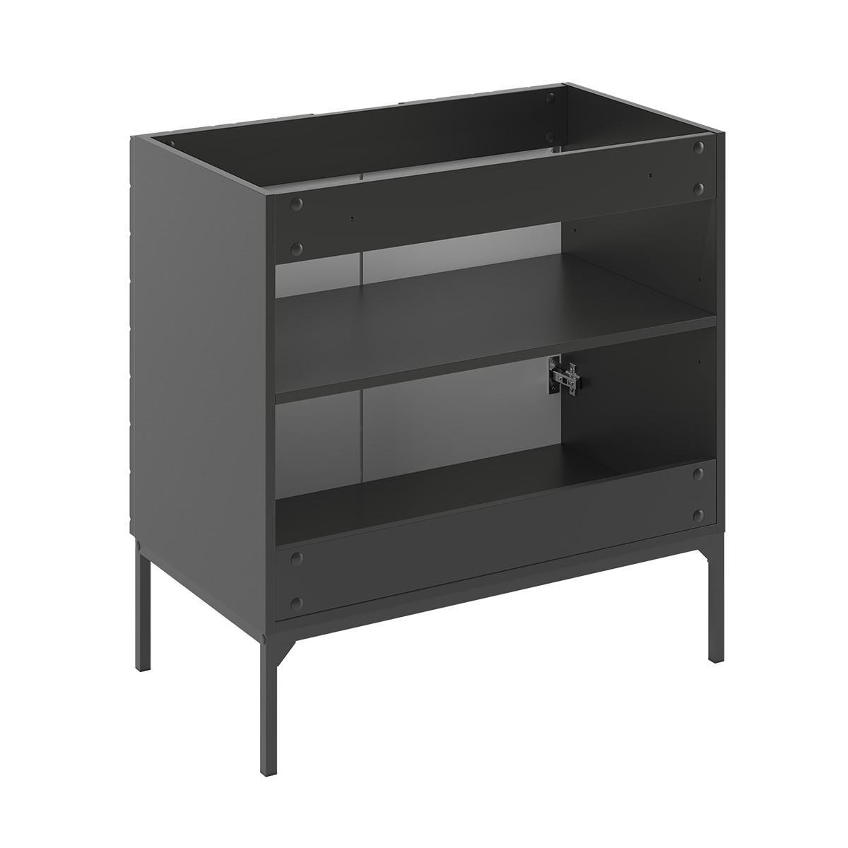 BADMÖBEL Daria 2er-Set Schwarz - Schwarz, Holzwerkstoff (80/82/45.8cm) - Petits-meubles