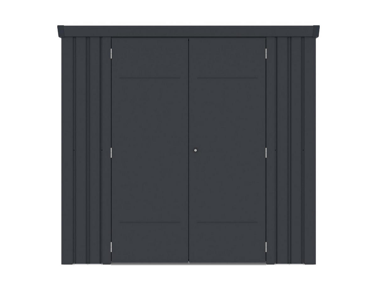 GERÄTESCHRANK Paul XL 197/94/181 cm Stahl verzinkt pulverbeschichtet abschließbar - Grau, Kunststoff (76/25/198cm) - Plats Outdoor solution