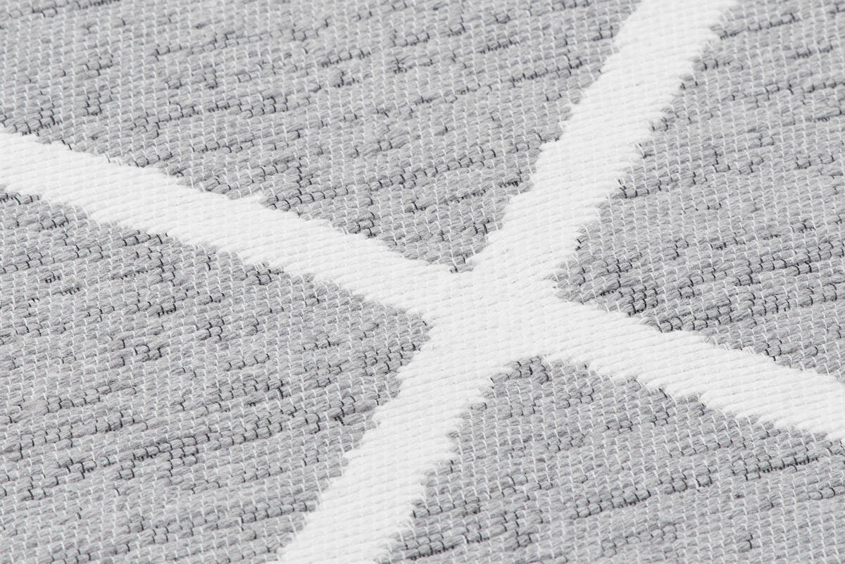 TEPPICH AZTECA Grau 80/150 cm - Grau, Naturmaterialien (80/150cm) - Tapiso