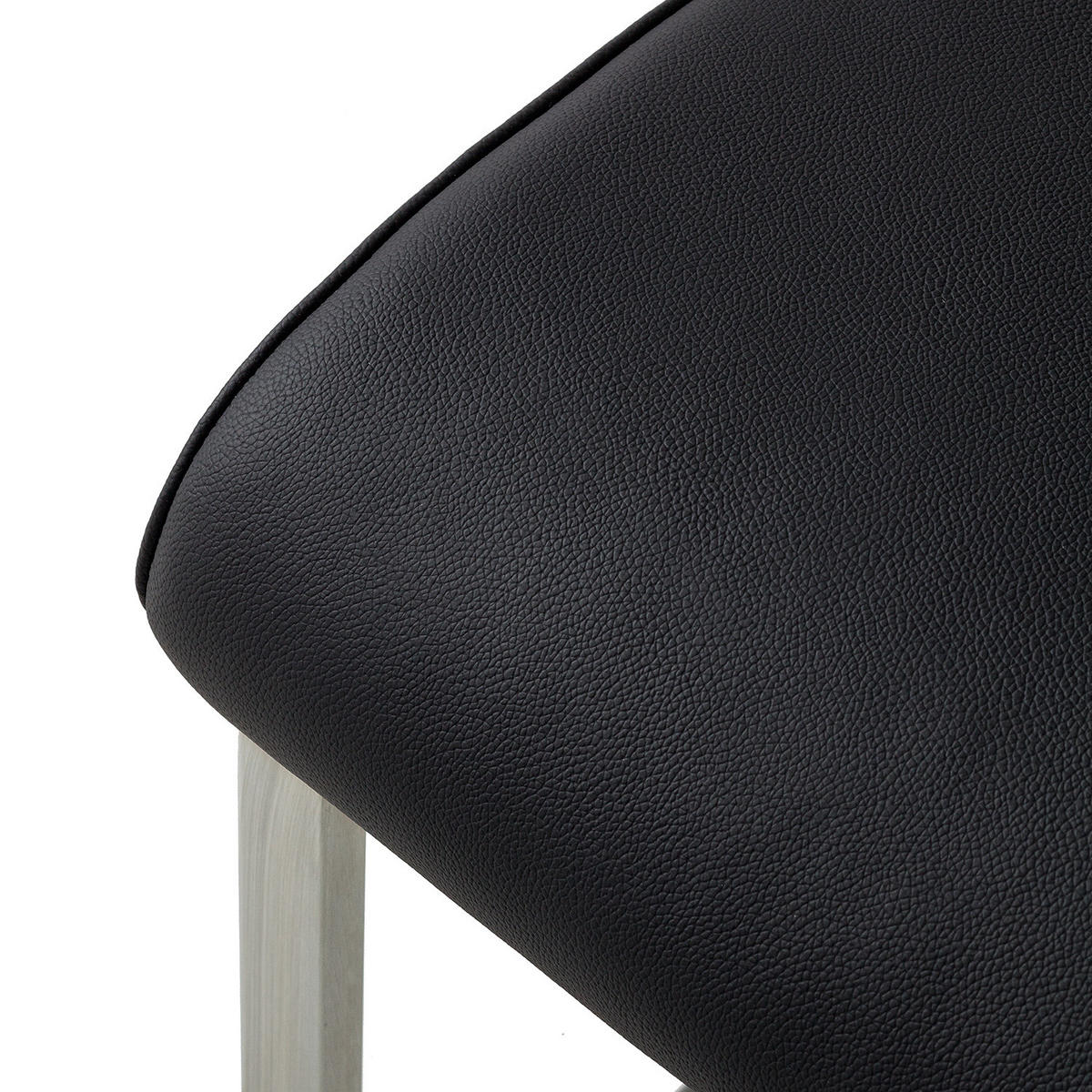 FREISCHWINGER - Edelstahlfarben/Schwarz, Leder/Metall (43/103/52cm) - home24