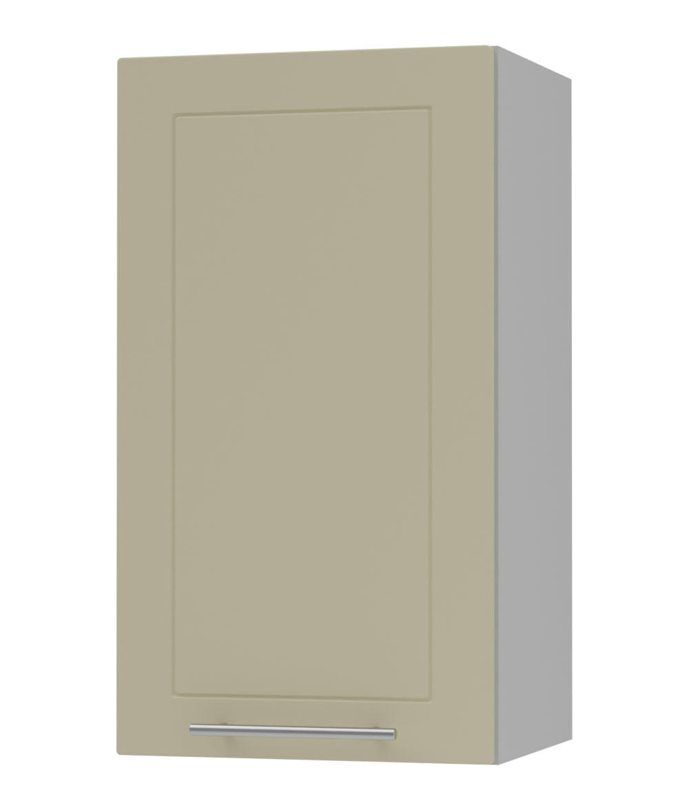 KÜCHENHÄNGESCHRANK Kvantum W2/40 Vanille Matt / Grau Matt 40 / 32,5 / 72cm - Creme/Grau, Holz/Holzwerkstoff (40/72/32.5cm) - Feldmann-Wohnen