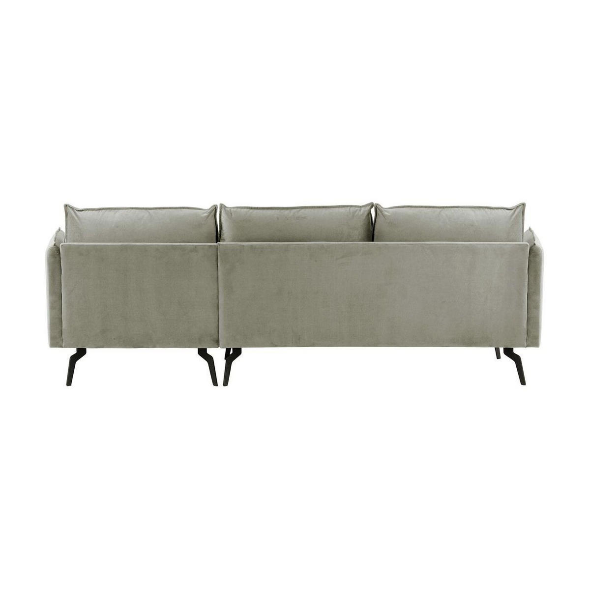 ECKSOFA Layla Rechts-Velluto 15 - Hellgrau, Holz/Textil (278/160cm)