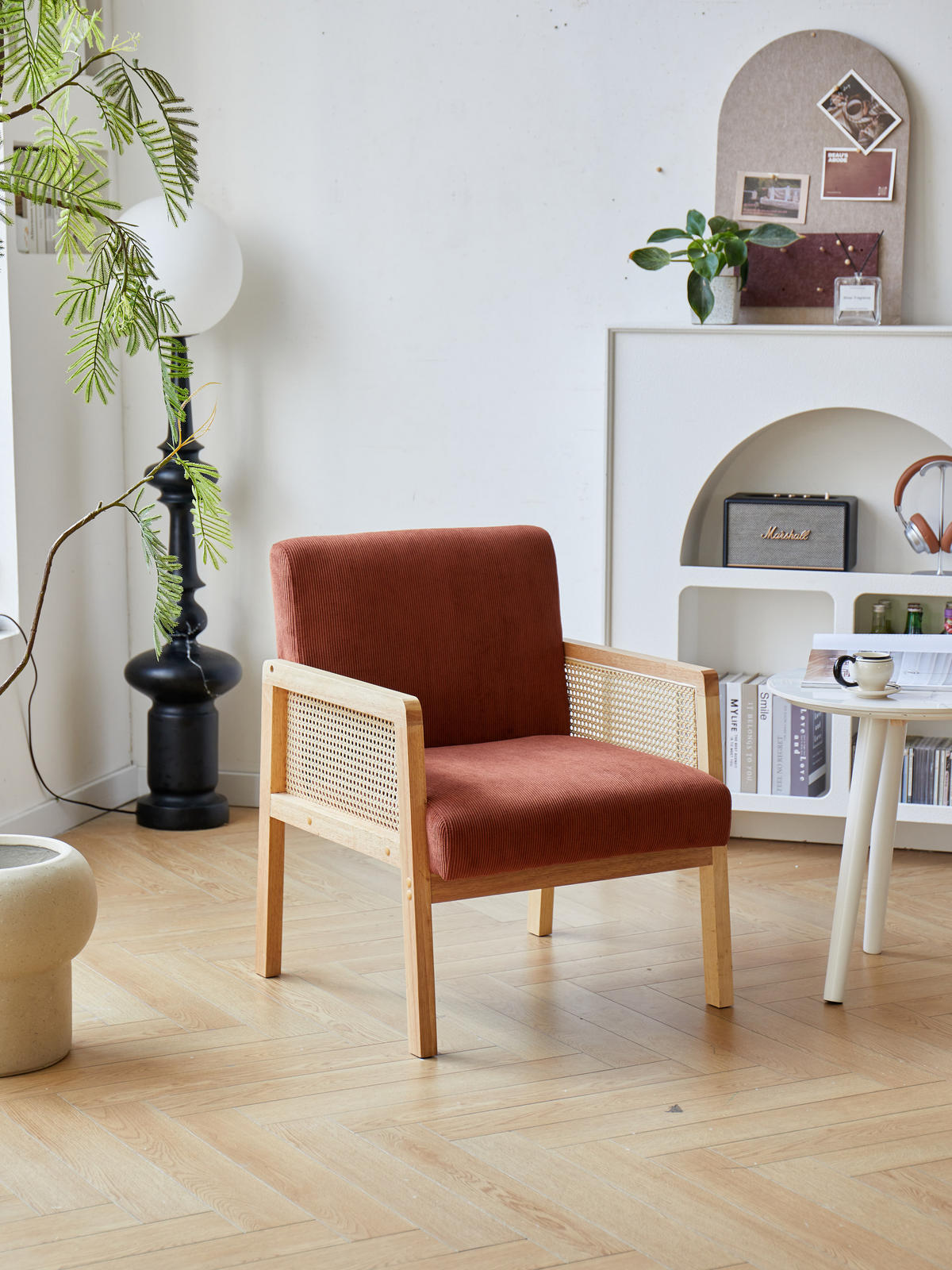 SESSEL Holz Terrakotta - Rot, Holz (60/76/64cm) - Nordlys