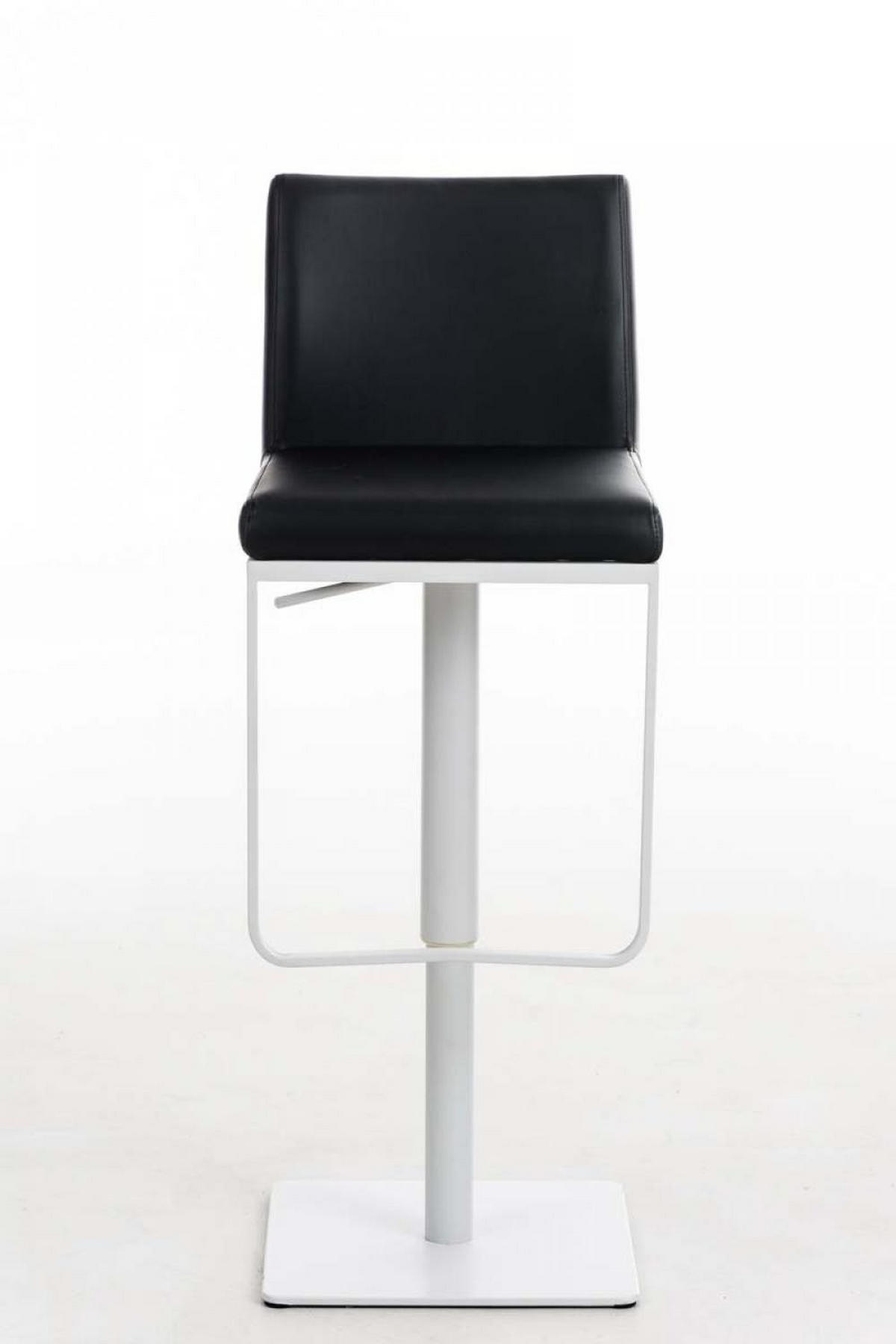 BARHOCKER Lederlook Schwarz - Schwarz/Weiß, Textil/Metall (42/86/44cm) - CLP