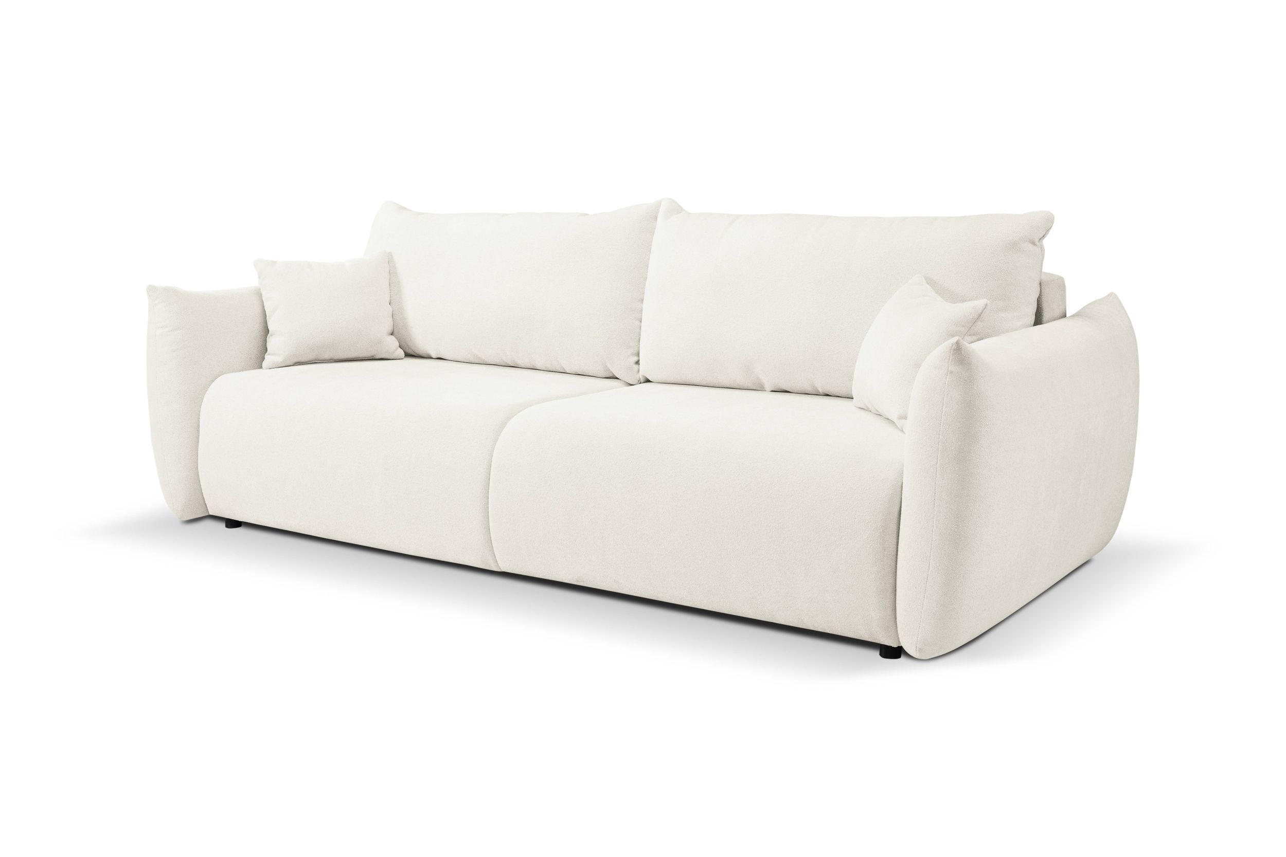 SOFA Hallora - Weiß (Melody 01) - Weiß, Holzwerkstoff (240/88/108cm) - Möblo