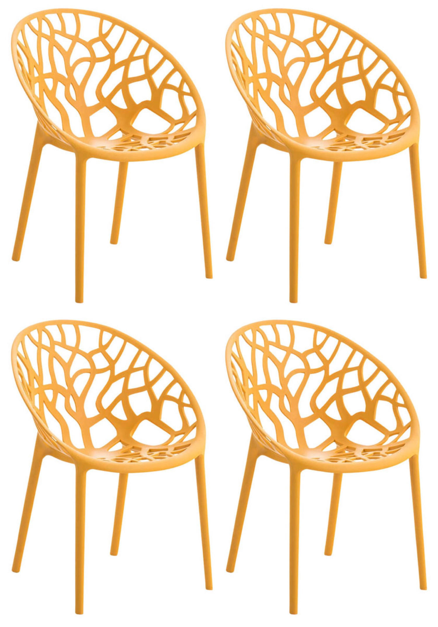 TPFLiving Stuhl Orange 59x60x80 cm