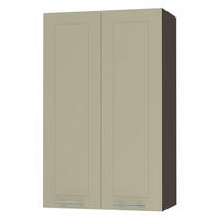KÜCHENHÄNGESCHRANK Kvantum W4/60 Vanille Matt / Lava Matt 60 / 32,5 / 96cm - Dunkelgrau/Creme, Holz/Holzwerkstoff (60/96/32.5cm) - Feldmann-Wohnen
