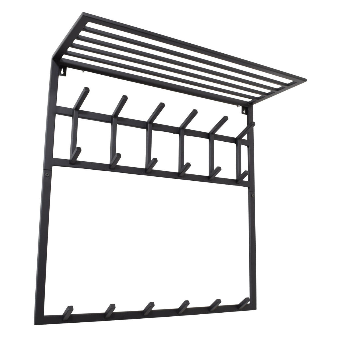 KLEIDERABLAGE Jaimy Schwarz - Schwarz, Metall (80/80/30cm) - LOFT42