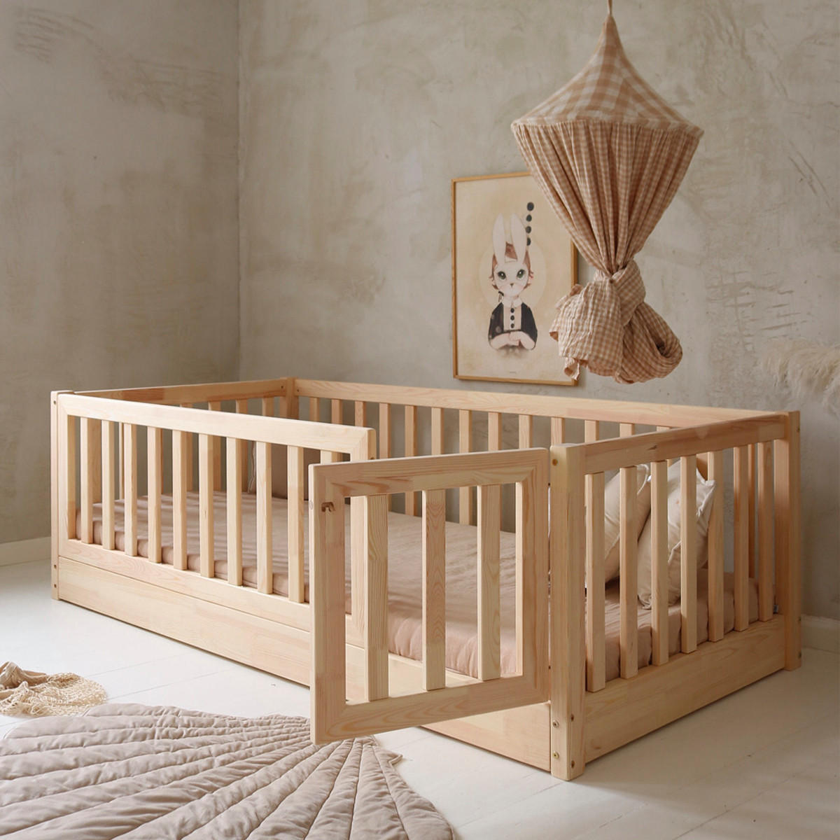 POSTEL 120/200 Bambino Přírodní dřevo - hnědá, dřevo (120/200cm) - Petits-meubles