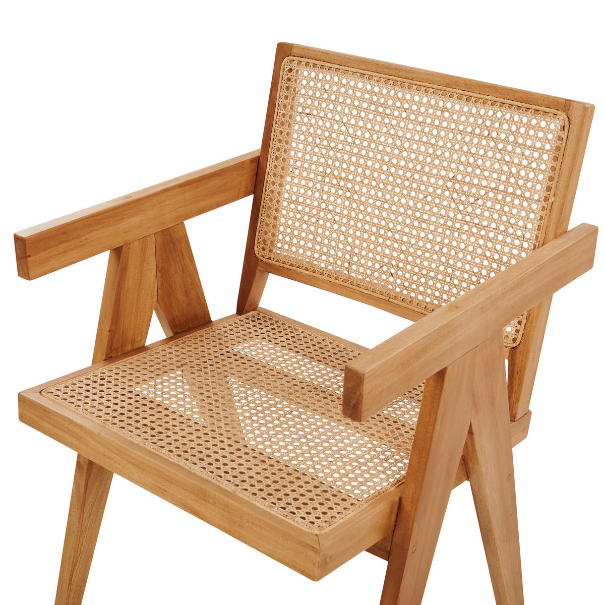 ÉTKEZŐSZÉK Mahagónifa Világosbarna Westbrook - natúr, fa (55/82/52cm) - Beliani