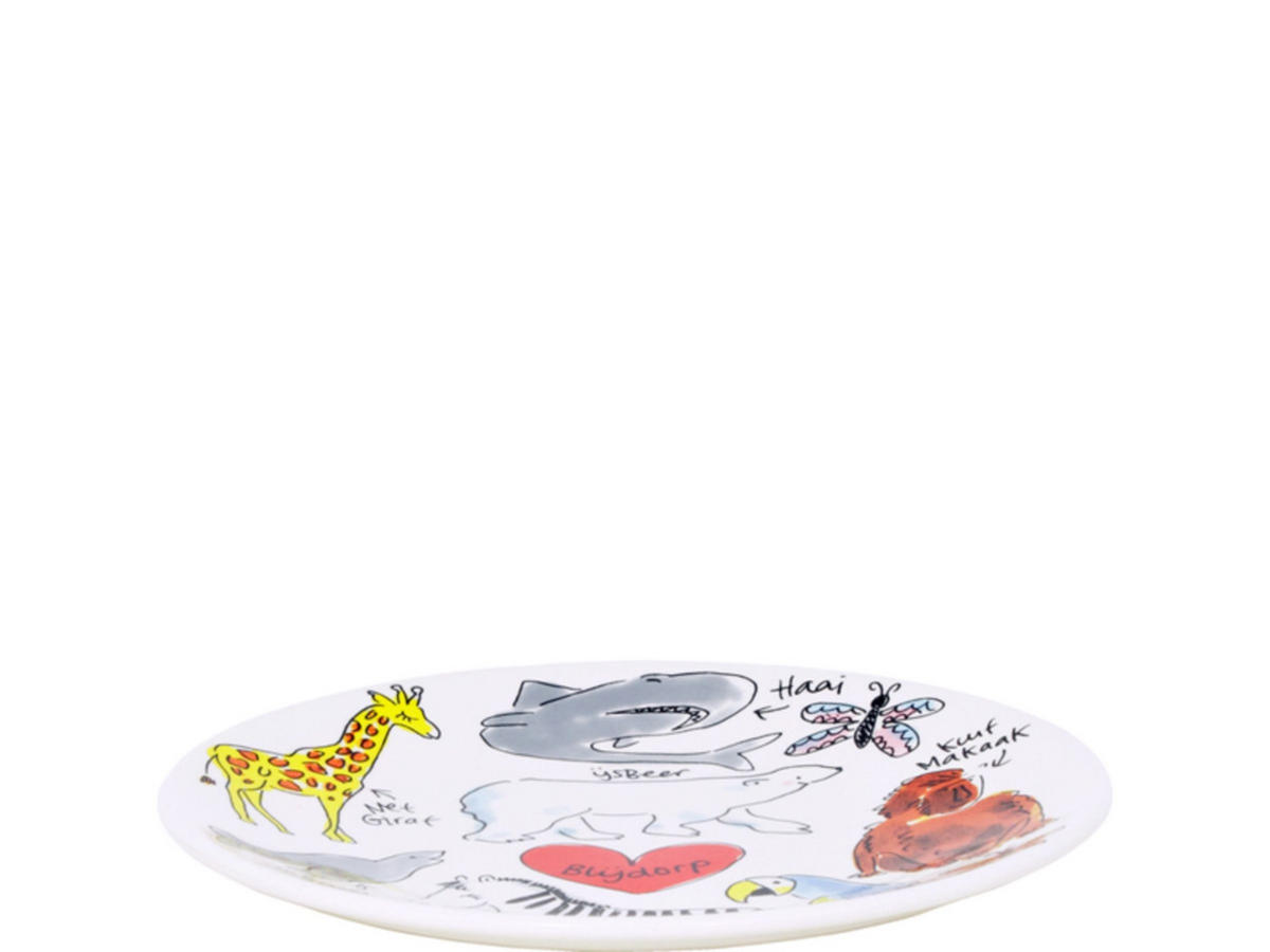 FRÜHSTÜCKSTELLER Blijdorp in Bunt - 22cm - Multicolor, Keramik (21.8/21.8/2.5cm) - Blond Amsterdam