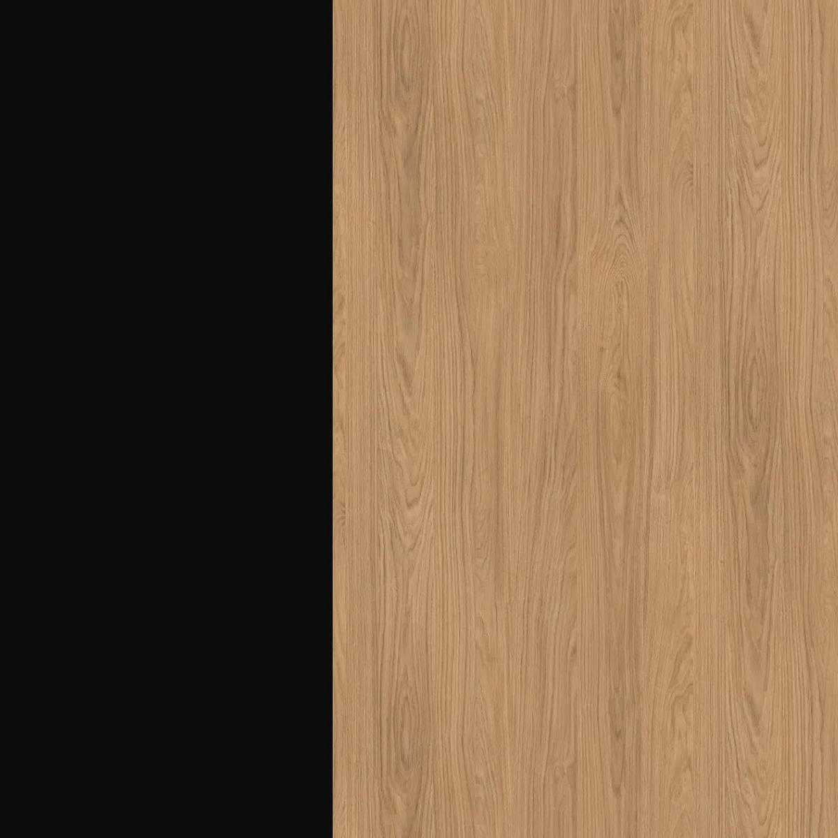 KÜCHENZEILE Casella 15-teilig Schwarz / Casella Eiche Natur - Schwarz/Braun, Holzwerkstoff/Metall (360/207/270cm) - Feldmann-Wohnen