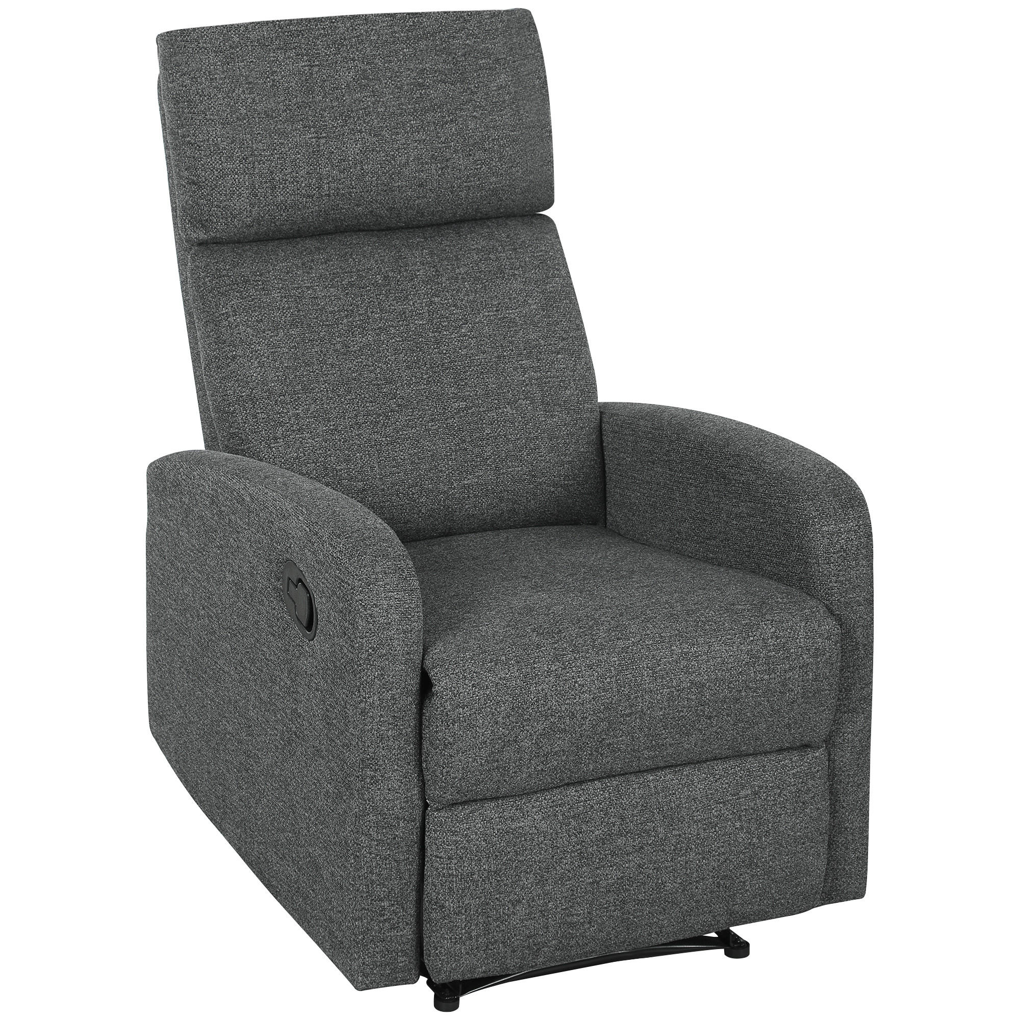 RELAXSESSEL Polyester Grau - Grau, Textil/Metall (63/98/91cm) - HOMCOM
