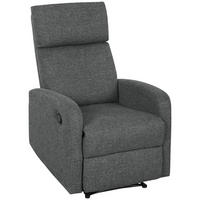 RELAXSESSEL Polyester Grau - Grau, Textil/Metall (63/98/91cm) - HOMCOM