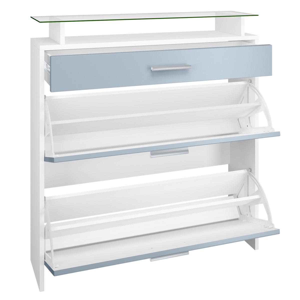 GARDEROBE Malea Front in Sandgrau Hochglanz - Sandfarben, Holzwerkstoff (180/180/23cm) - Vladon