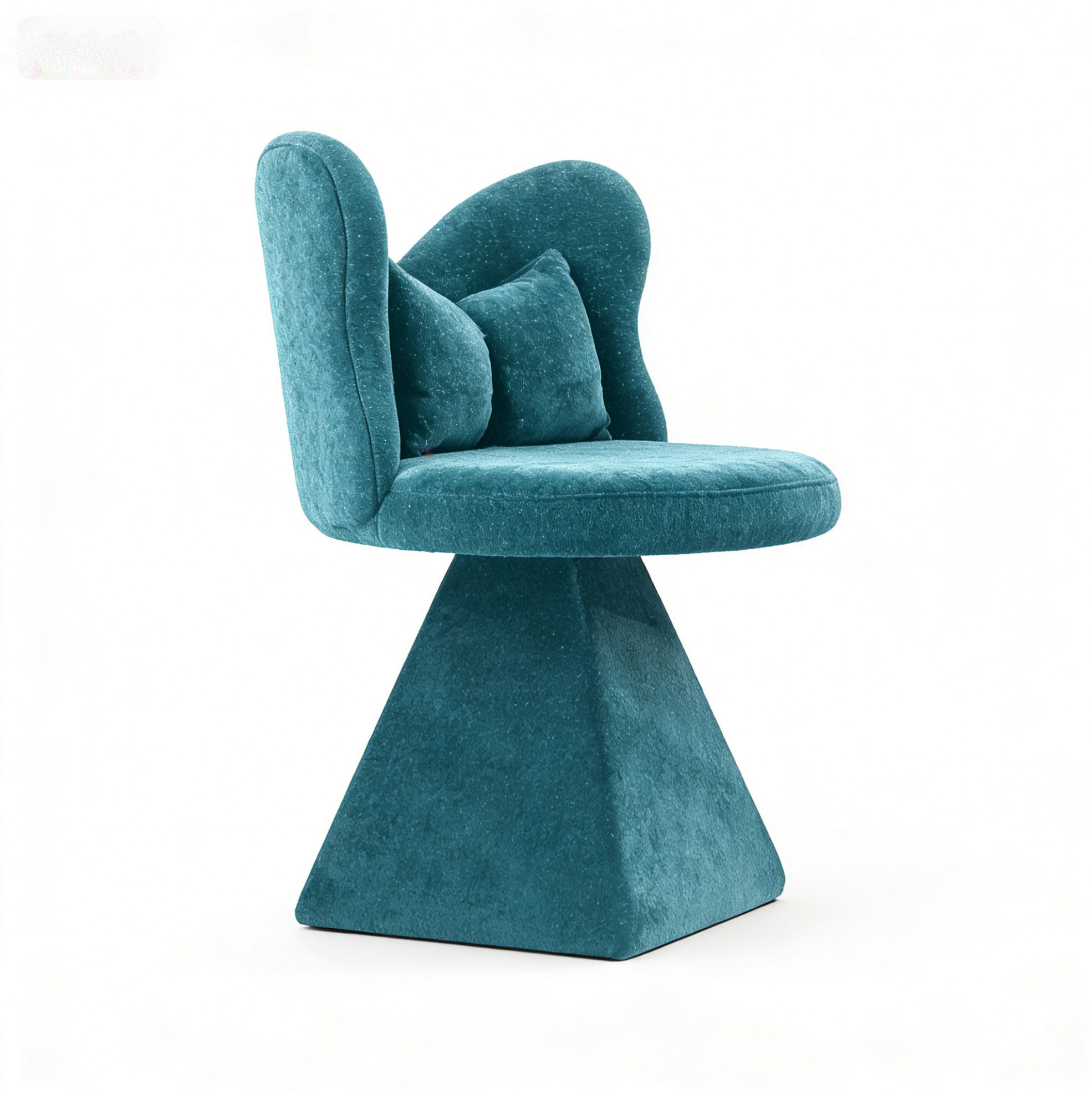 DREHSTUHL 52/52/78 cm blau aus Stoff mit 360°-Drehfunktion und Schmetterlingsrückenlehne - Blau, Textil (52/78/52cm) - OKWISH