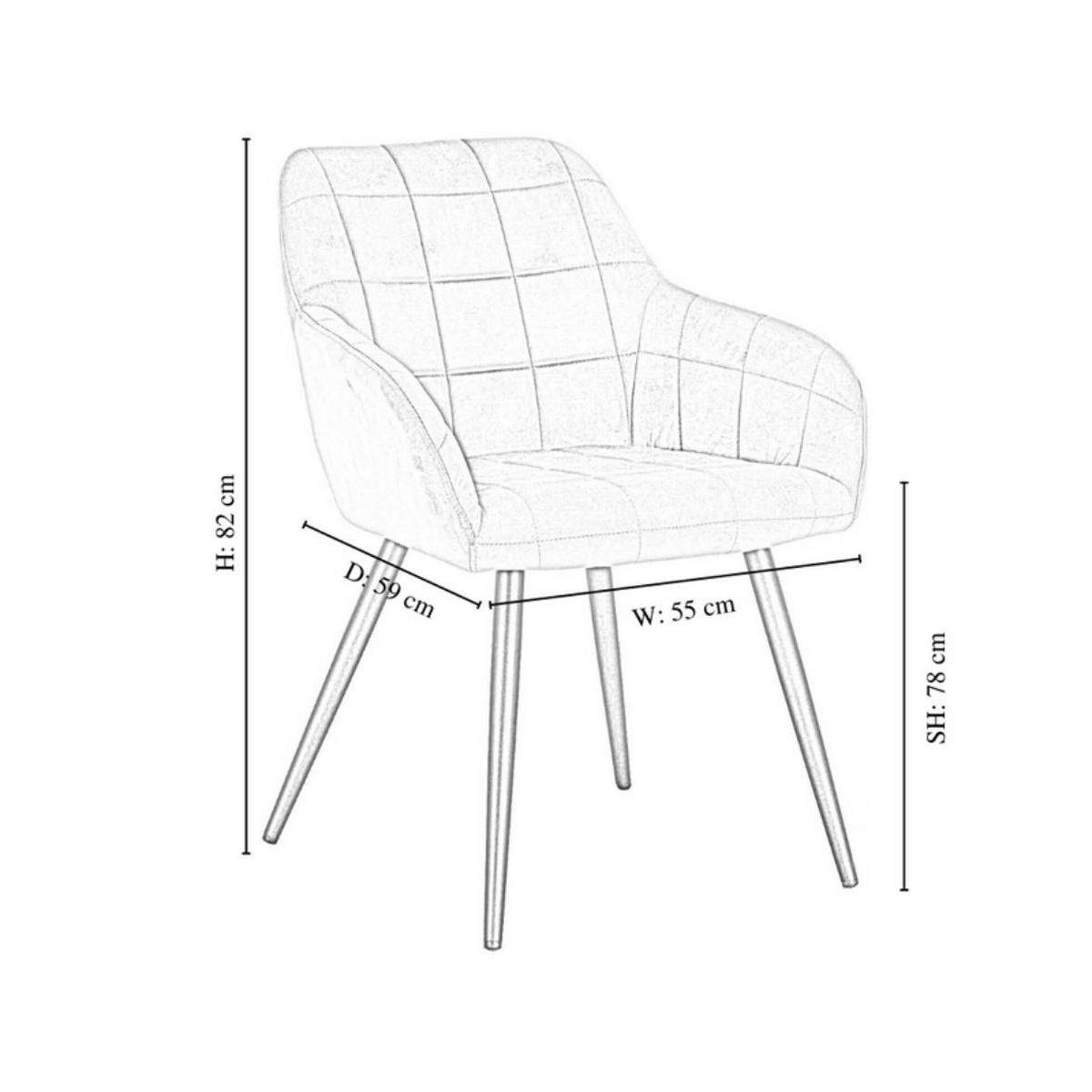 STUHL Samt Schwarz - Schwarz, Metall (55/82/59cm) - Life Interiors