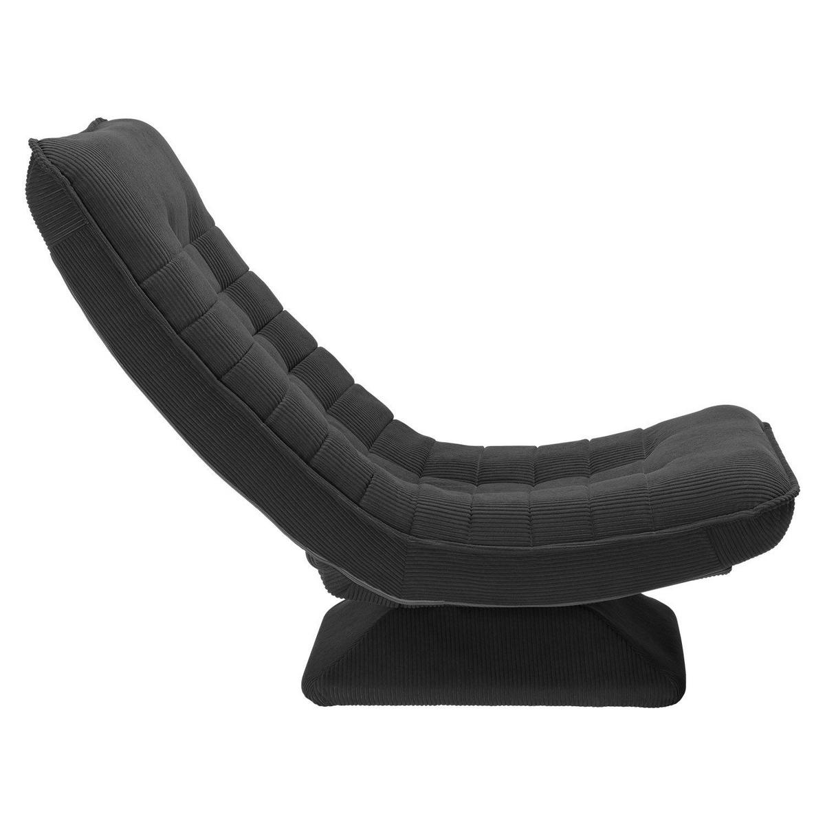 RELAXSESSEL Korsika Cord dunkelgrau - Grau, Textil (58/85/100cm) - Juskys