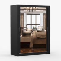 SKŘÍŇ s otočnými dveřmi Milan 150 cm 150/215/64 cm, 2dveřová, černý - černá, kompozitní dřevo (150/215/64cm) - imoebel24