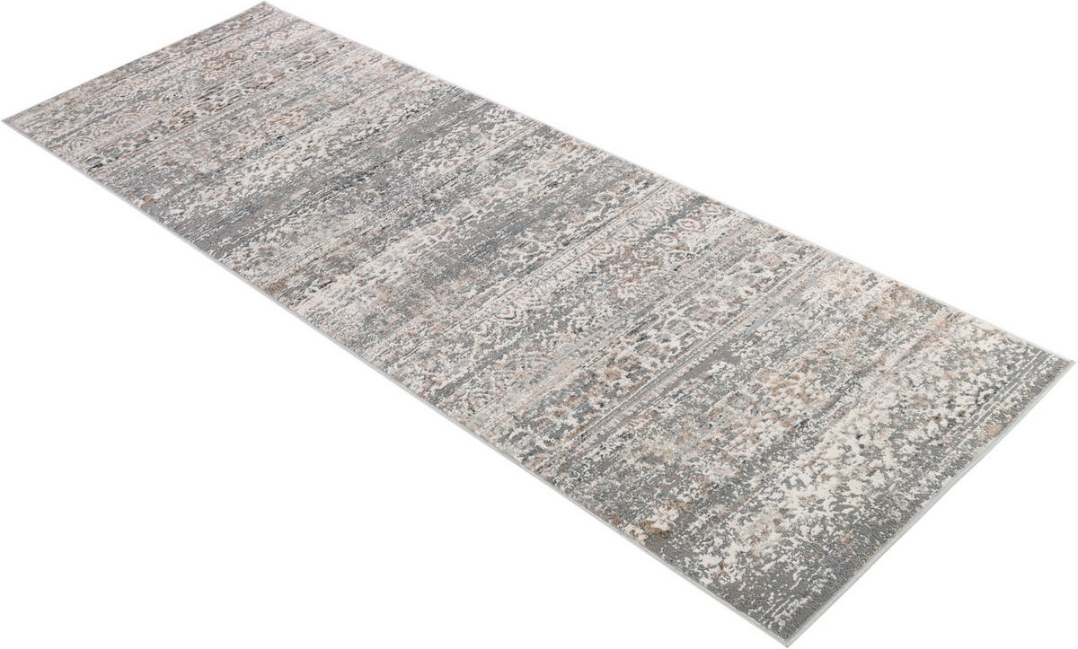 TEPPICHLÄUFER VALLEY hellgrau vintage 100/300 cm - Hellgrau, Textil (100/300cm) - Tapiso