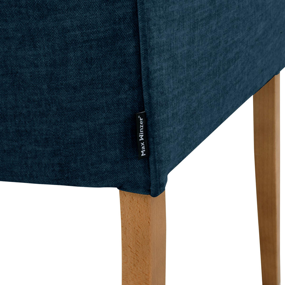 POLSTERSTUHL Katryn Samtvelours dunkelblau - Dunkelblau, Kunststoff (55/81/58cm) - 58aufmkessel