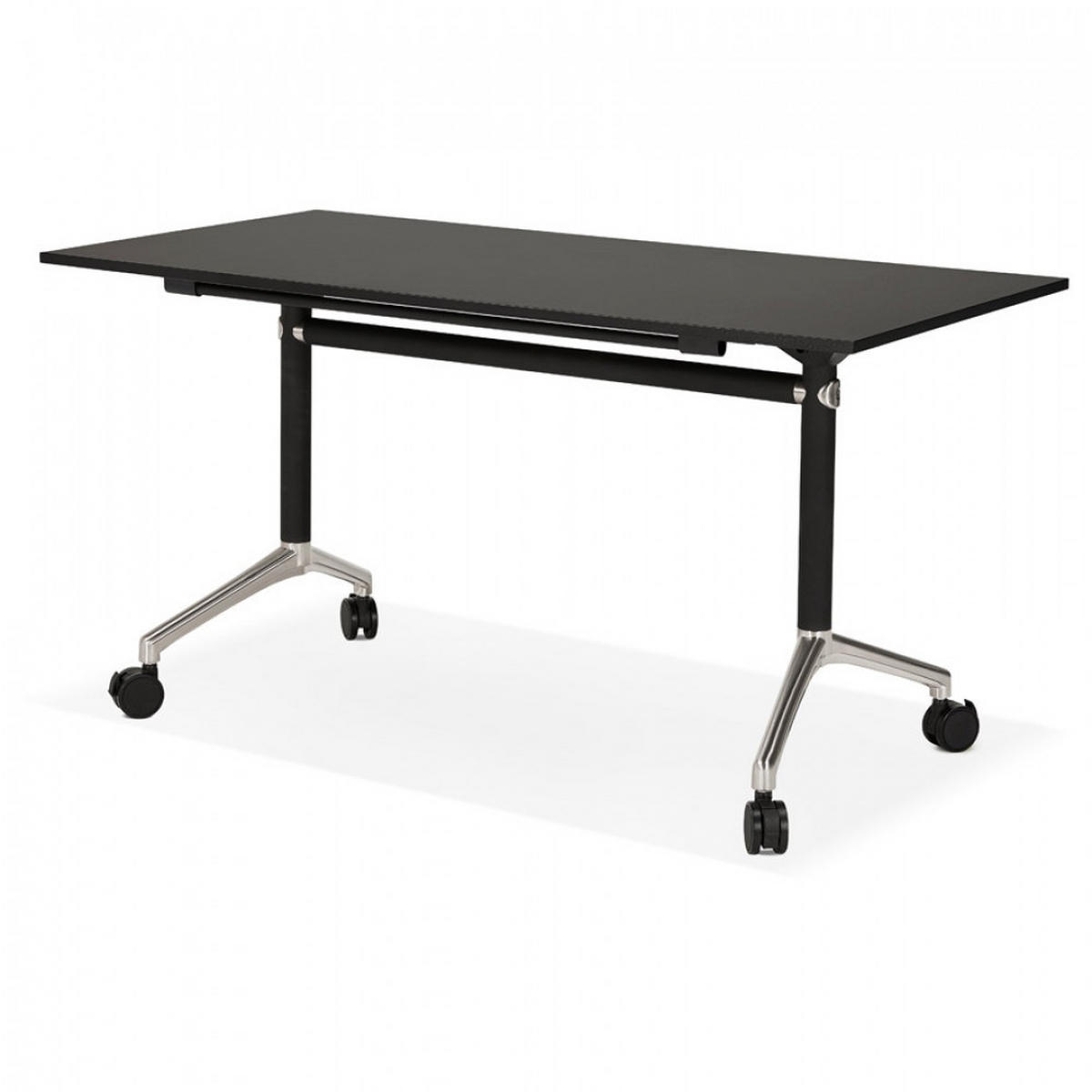 SCHREIBTISCH Schwarz 140x70x73 cm - Schwarz, Holz/Metall (140/70/73cm) - AlterEgo