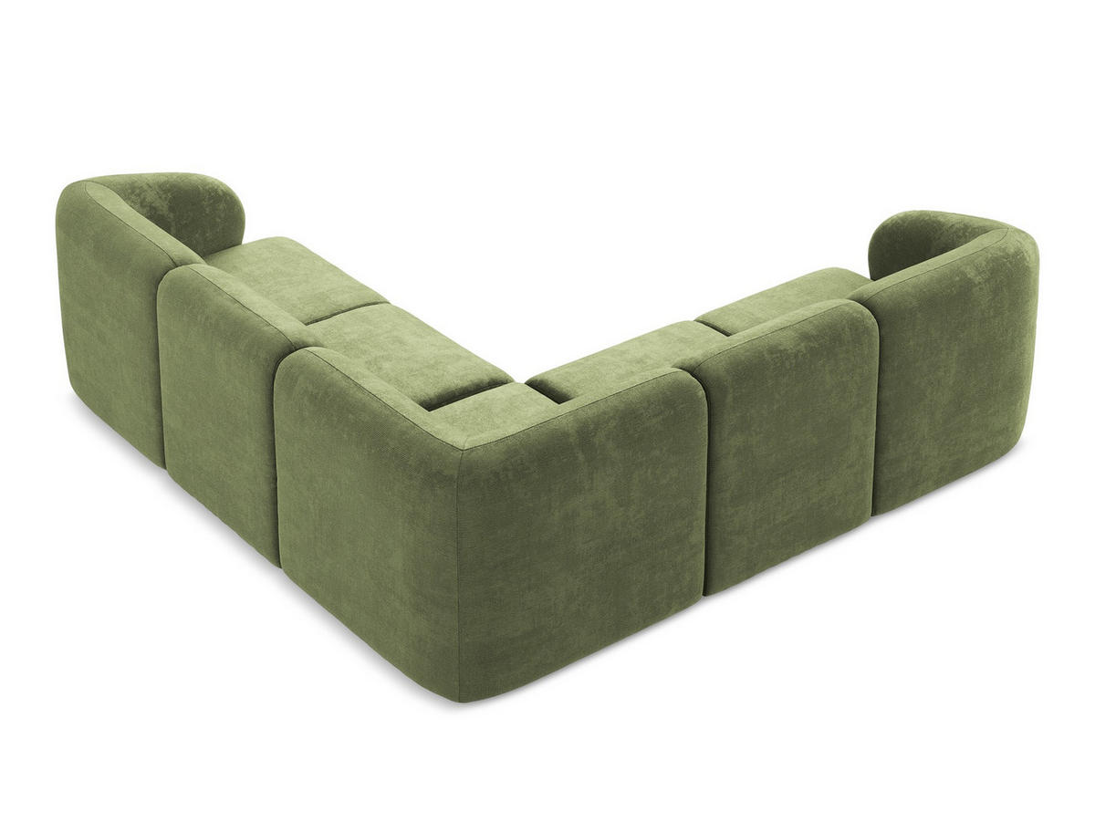 ECKSOFA Bouclé Stoff Schwarz - Schwarz, Holzwerkstoff/Kunststoff (251/251cm) - Makamii