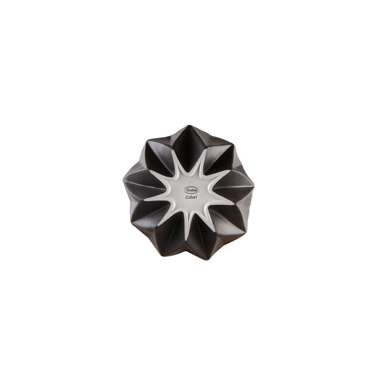 VASE Polygono Star, Biskuit-Porzellan, Grau, 41 cm - Grau, Keramik (41cm) - Goebel