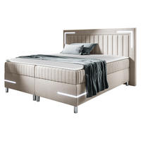 BOXBETT Tenosi 3 LED - Beige, Holz (160/200cm) - MIRJAN24