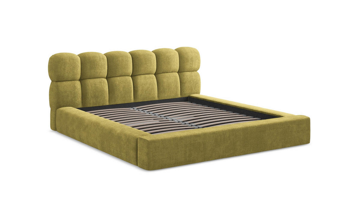 ECKSOFA Rechts Samt Stoff Grün - Schwarz/Olivgrün, Kunststoff/Textil (285/190cm) - Makamii