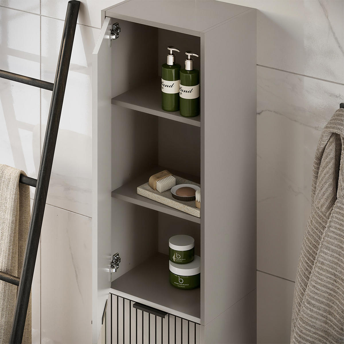 HOCHSCHRANK Ruford Cashmere 40 x 176 cm mit 2 Türen - Kaschmir, Holzwerkstoff (40/176/30cm) - Vicco